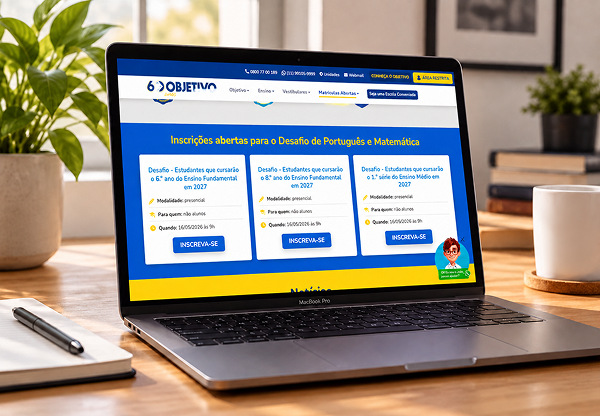 Confira o case de Product Design sobre a evolução do fluxo de inscrição do Curso e Colégio Objetivo