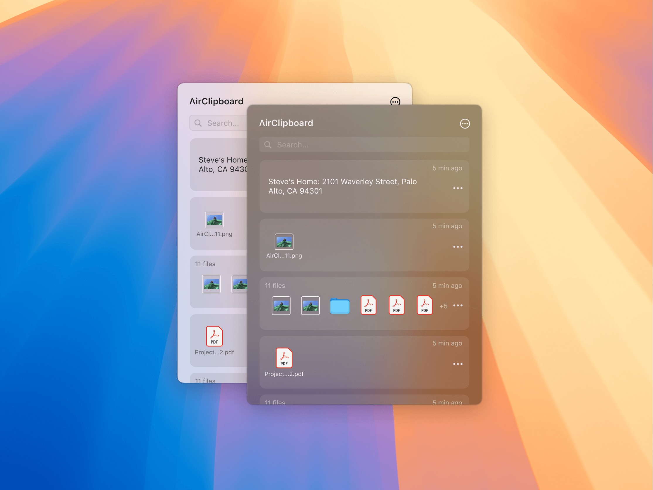 Confira o projeto realizado para o aplicativo AirClipboard