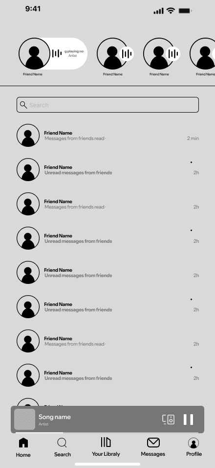 Inbox Wireframe