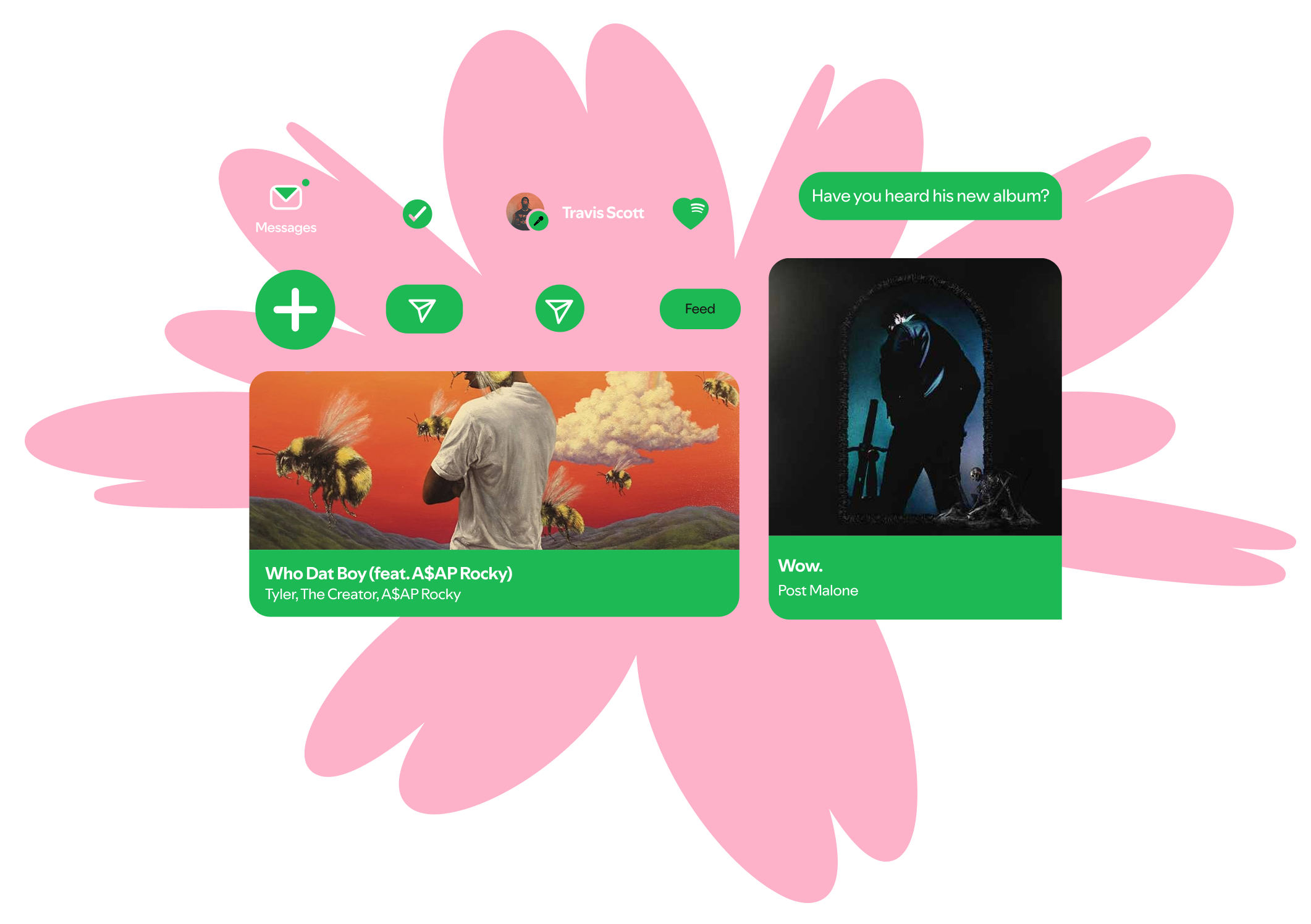 Exemplo de uso do verde Spotify